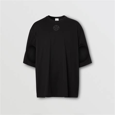 burberry cut out montage oversized t|Cut.